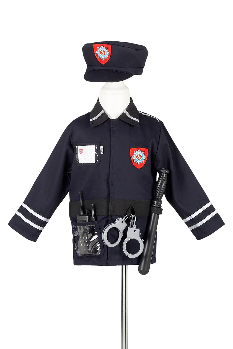 Costume Carnevale Poliziotto 4/7 Anni Altezza 104/122 Cm - Policeman Set (100846)
