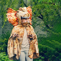 Costume Carnevale Mantello del Dilofosauro 4/7 Anni Altezza 104/122 Cm - Dilophosaurus Cape (101050)