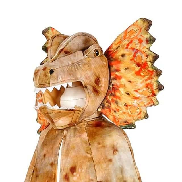 Costume Carnevale Mantello del Dilofosauro 4/7 Anni Altezza 104/122 Cm - Dilophosaurus Cape (101050)