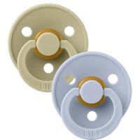 Bibs | Colour Ciuccio Round Khaki/Dusty Blue Taglia 1 (0-6 Mesi) | 110406