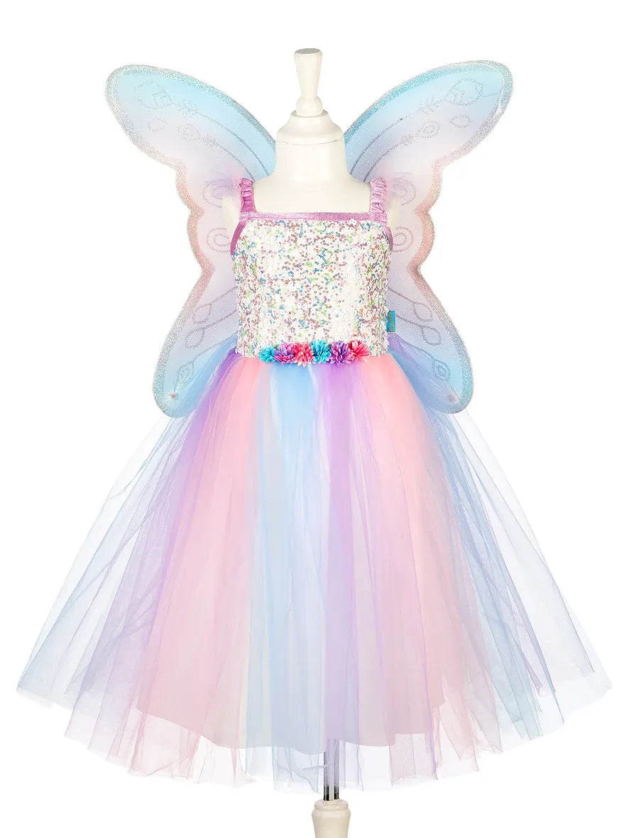 Costume Carnevale Fata Felicity con Ali 8/10 Anni Altezza 128/140 Cm (100875) - Felicity Dress with Wings