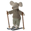 Topo D'Inverno con Set Sci Fratello Maggiore Grigio - Winter Mouse Big Brother