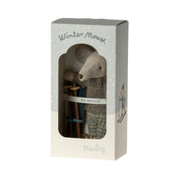 Topo D'Inverno con Set Sci Fratello Maggiore Grigio - Winter Mouse Big Brother