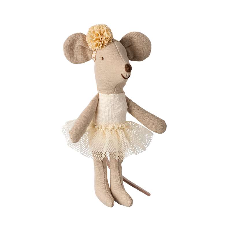 Topo Ballerina, Sorellina Bianco - Ballerina Mouse Little Sister Off White