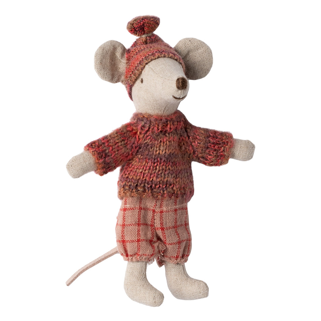 Topo D'Inverno con Set Sci Sorella Maggiore Rosa - Winter Mouse Big Sister