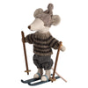 Topo D'Inverno con Set Sci Fratello Maggiore Grigio - Winter Mouse Big Brother