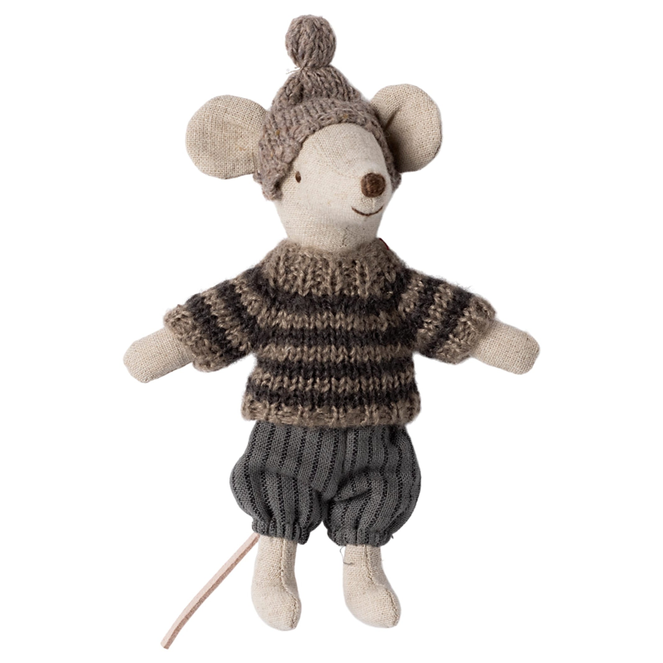 Topo D'Inverno con Set Sci Fratello Maggiore Grigio - Winter Mouse Big Brother