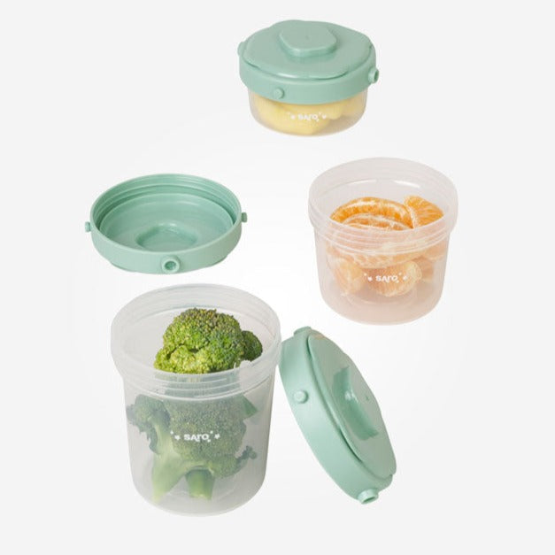 Confezione da 3 Contenitori Porta Alimenti Verde