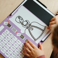 Tavoletta da Disegno Kidydraw Mini Principesse Intorno al Mondo Lavagna Lcd - Kidydraw-Mini Drawing Tablet Princess Around The World (KIDYDRAWMINI-OUT) (Copia)