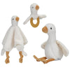 Set Regalo Nascita Little Goose Sonaglino Doudou Peluche - Gift set Little Goose White Gift Box