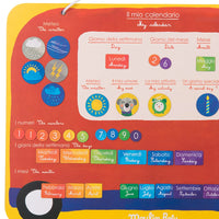Calendario Magnetico Autobus Les Popipop Il Mio Calendario Settimanale Italiano e Inglese
