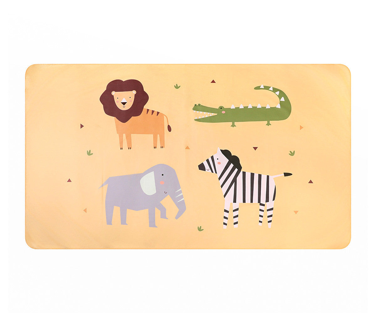 Monneka | Telo Mare Microfibra Safari Con Astuccio a Rete Wild Animals | Tutete | 97520