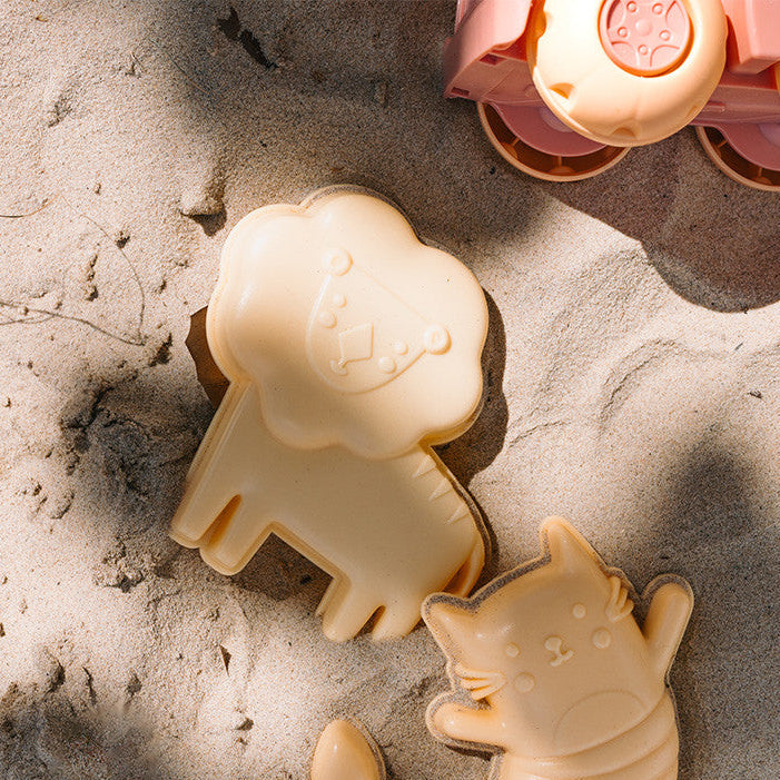 Monneka | Set Giochi da Spiaggia Secchiello Safari Camioncino Giallo Wild Animals | Tutete | 93591