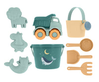 Monneka | Set Giochi da Spiaggia Secchiello Balena Camioncino Verde Acqua Teal Whale | Tutete | 93588