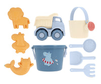 Monneka | Set Giochi da Spiaggia Secchiello Ippopotamo Camioncino Blue Hyppos | Tutete | 93589