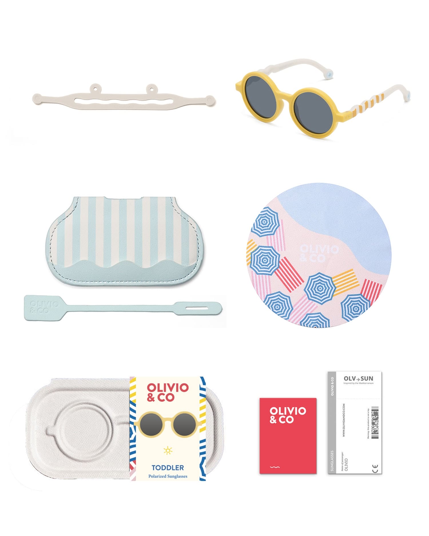 Olivio & Co | Occhiali da Sole Rotondi Vacation Yellow 1-3 Anni | OS101-J-Y