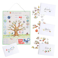 Calendario Magnetico delle Stagioni Montessori in Italiano e Inglese