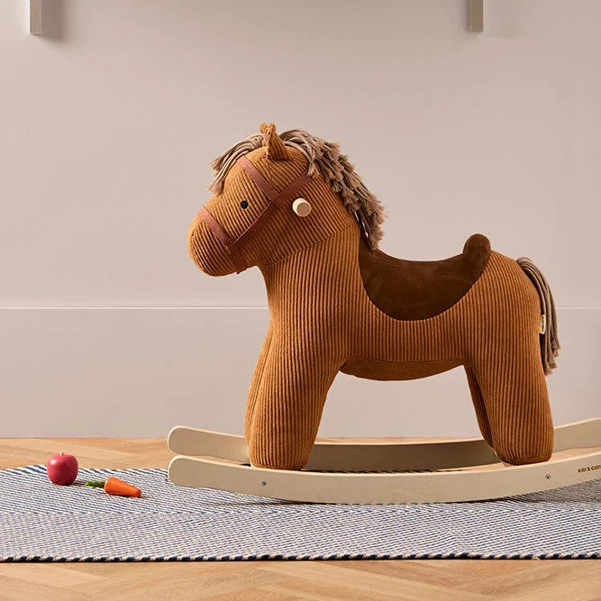 Cavallo a dondolo Vera in velluto Kids Concept 1000908