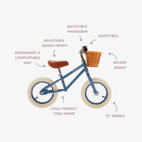 Banwood | Bici Senza Pedali 12" First Go Blu Blue | BW-F1-BLUE