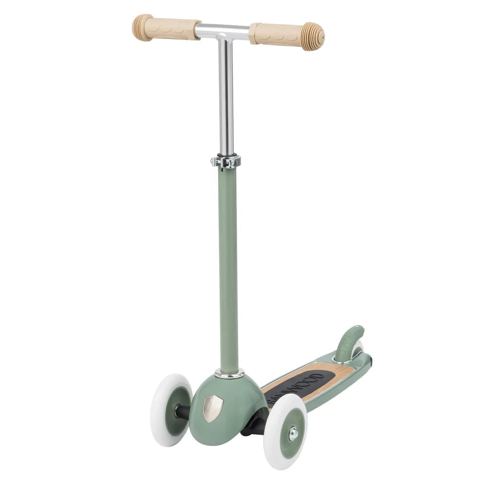 Banwood | Monopattino Verde Foresta Con Cestino Rimovibile 3-6 Anni | BW-SCOOTER-FOREST