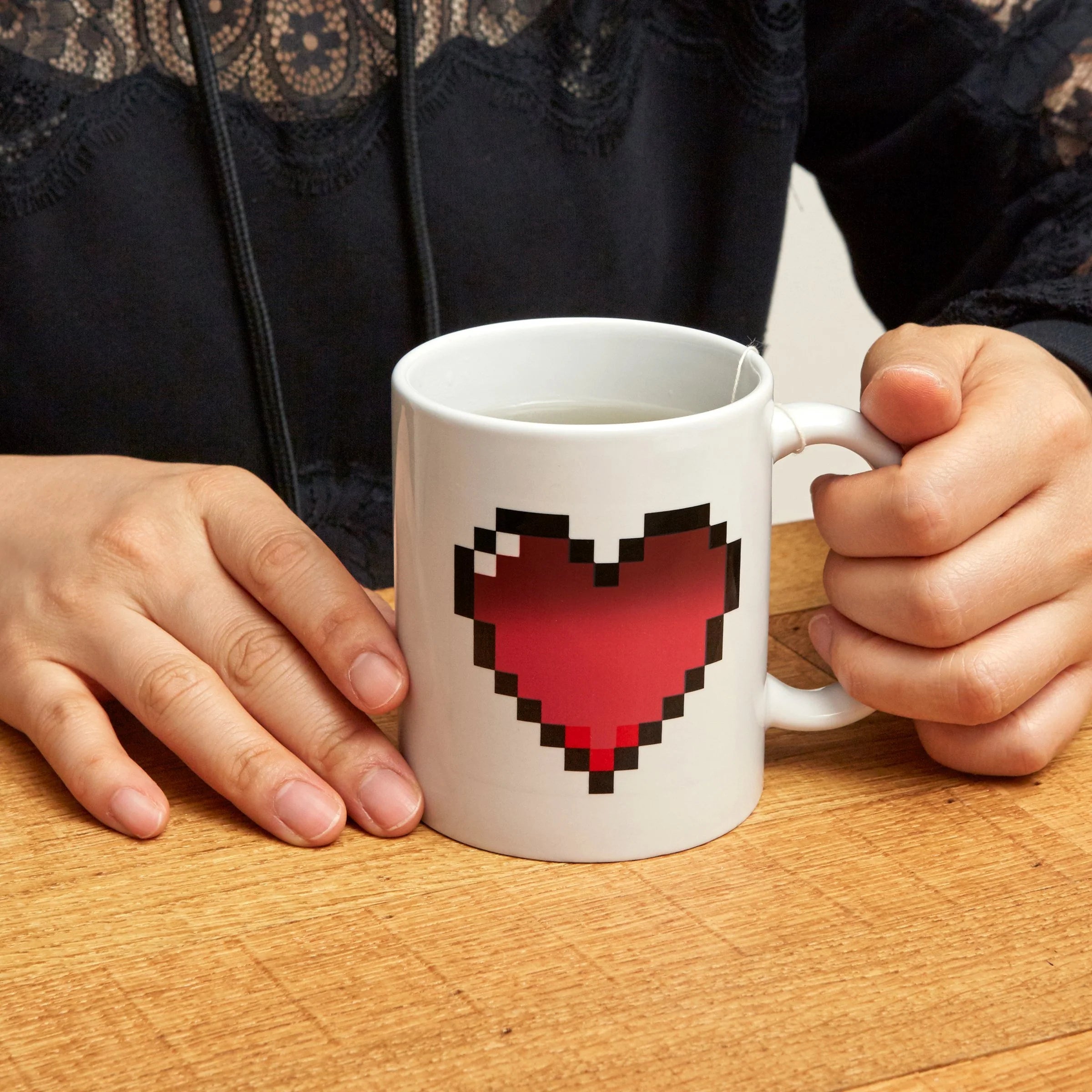 Tazza Pixel Heart Morph Mug Cuore Cambia Colore