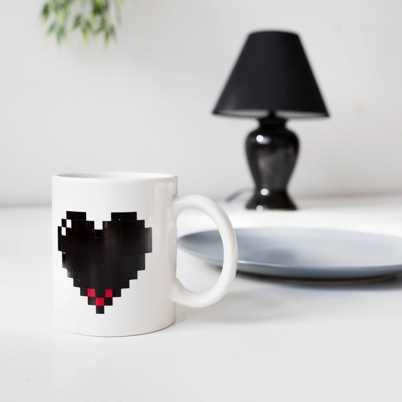 Tazza Pixel Heart Morph Mug Cuore Cambia Colore