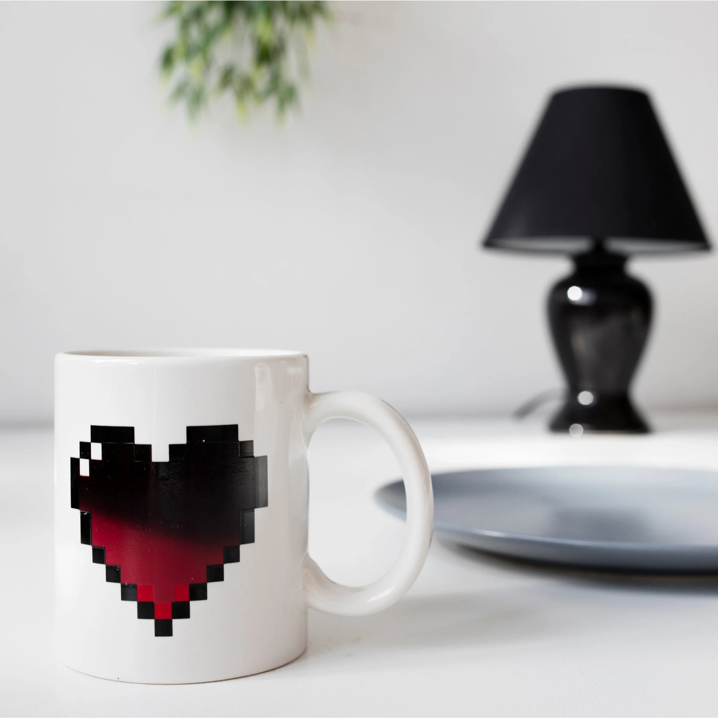 Tazza Pixel Heart Morph Mug Cuore Cambia Colore