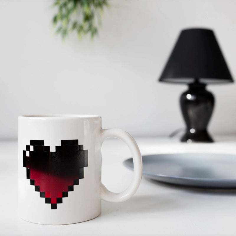 Tazza Pixel Heart Morph Mug Cuore Cambia Colore