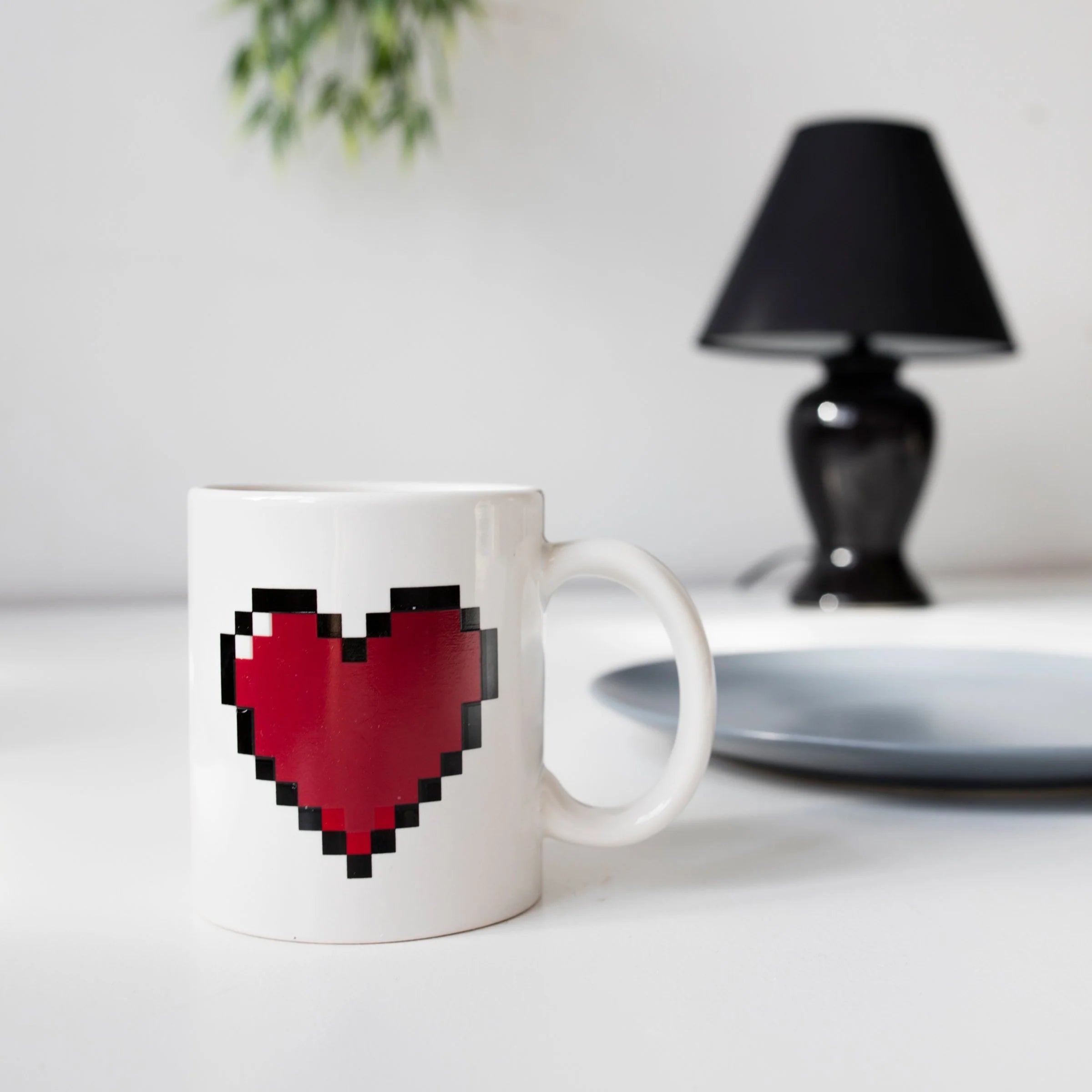 Tazza Pixel Heart Morph Mug Cuore Cambia Colore