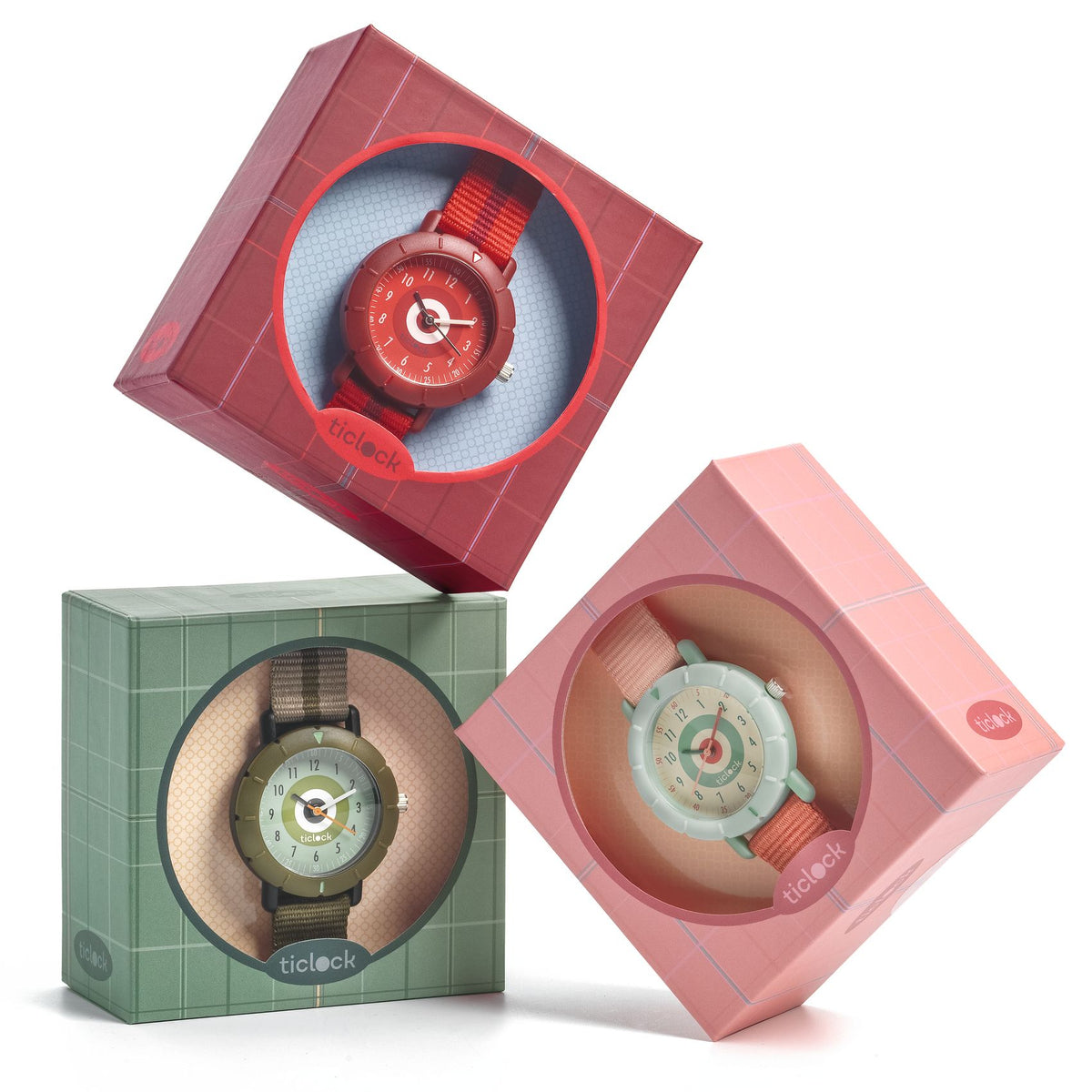 Ticlock - Orologio da Polso Pink Target Sportivo Watches