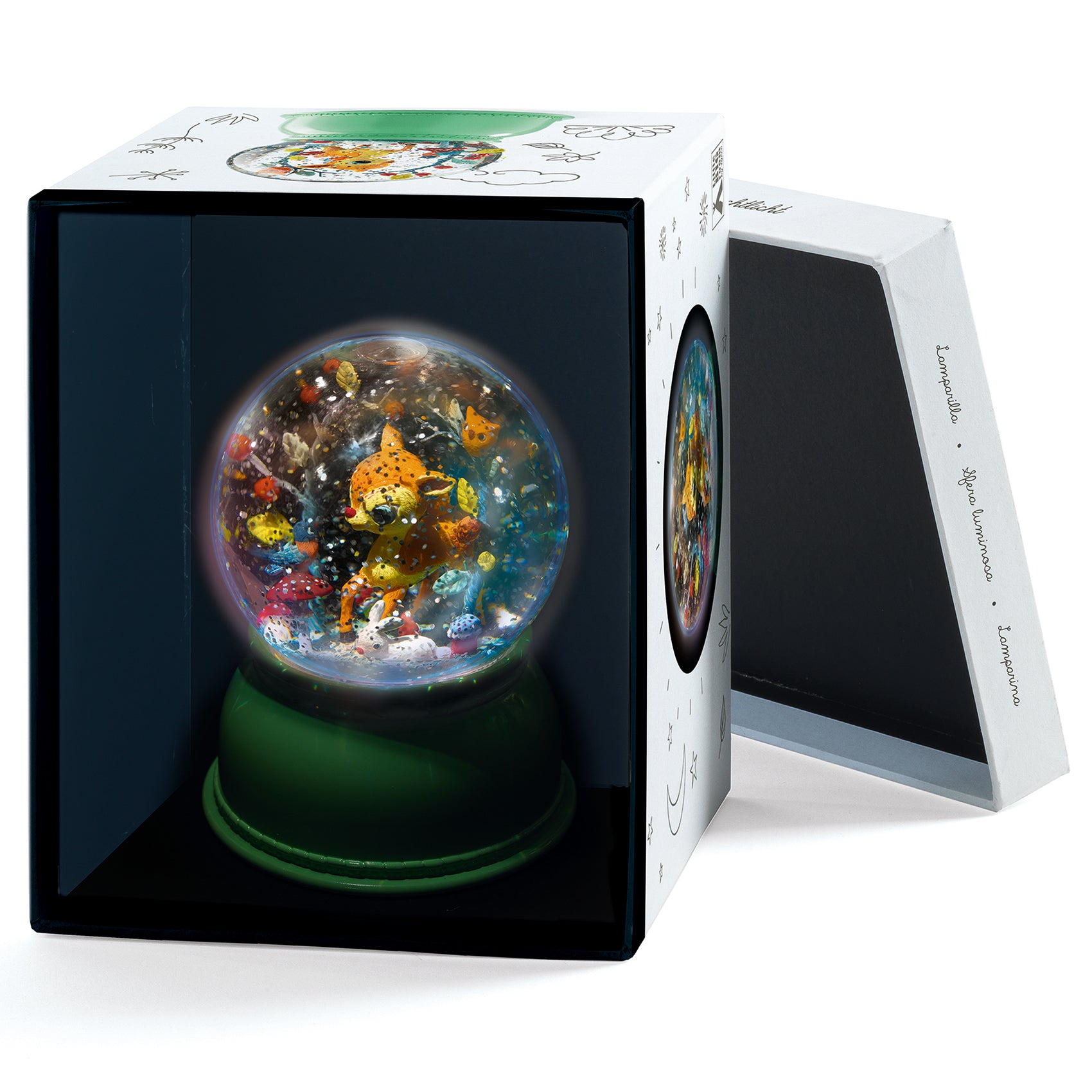 Palla di Neve e Luce Notturna Cerbiatto - Snowball Nightlight