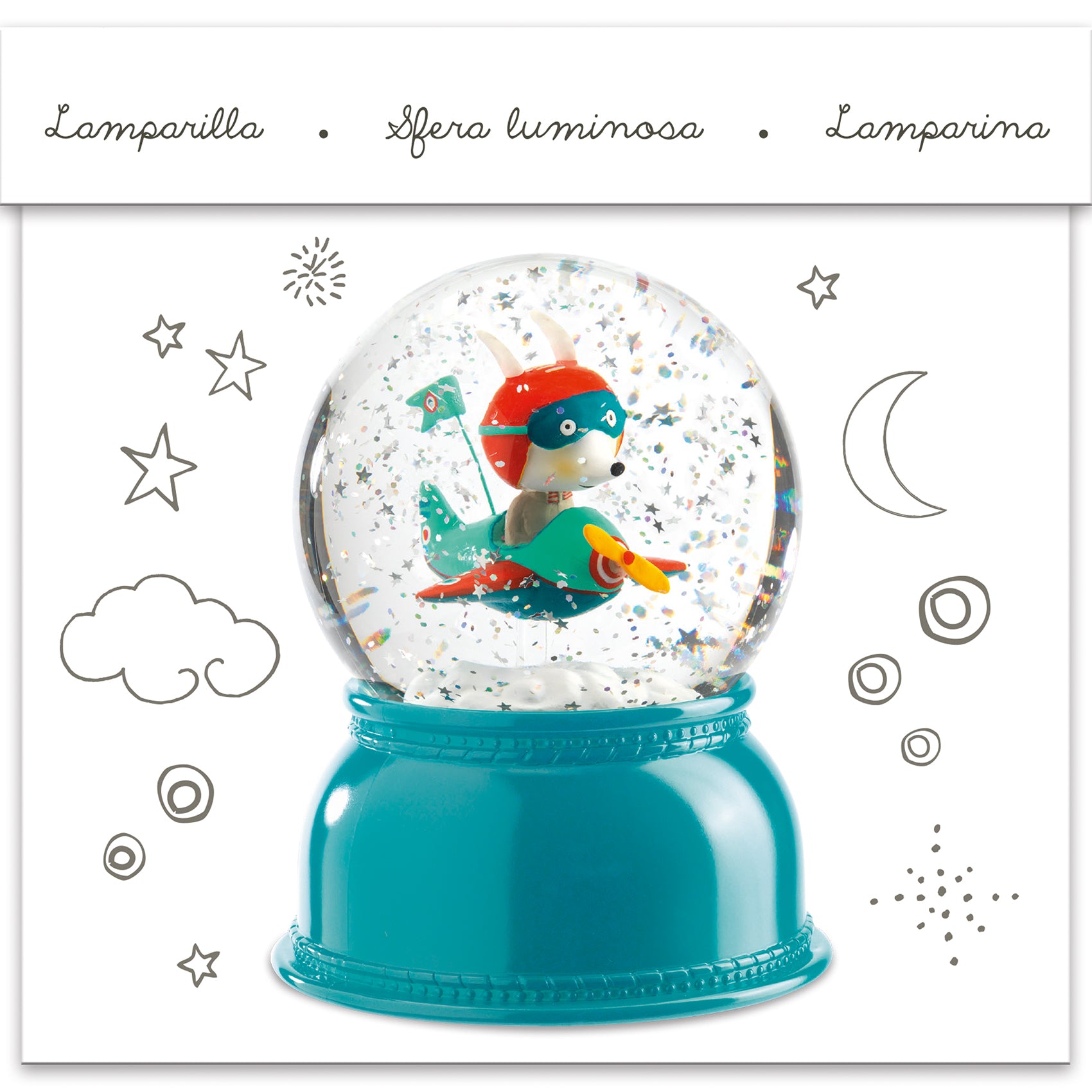 Palla di Neve e Luce Notturna Aereo - Snowball Nightlight Avion