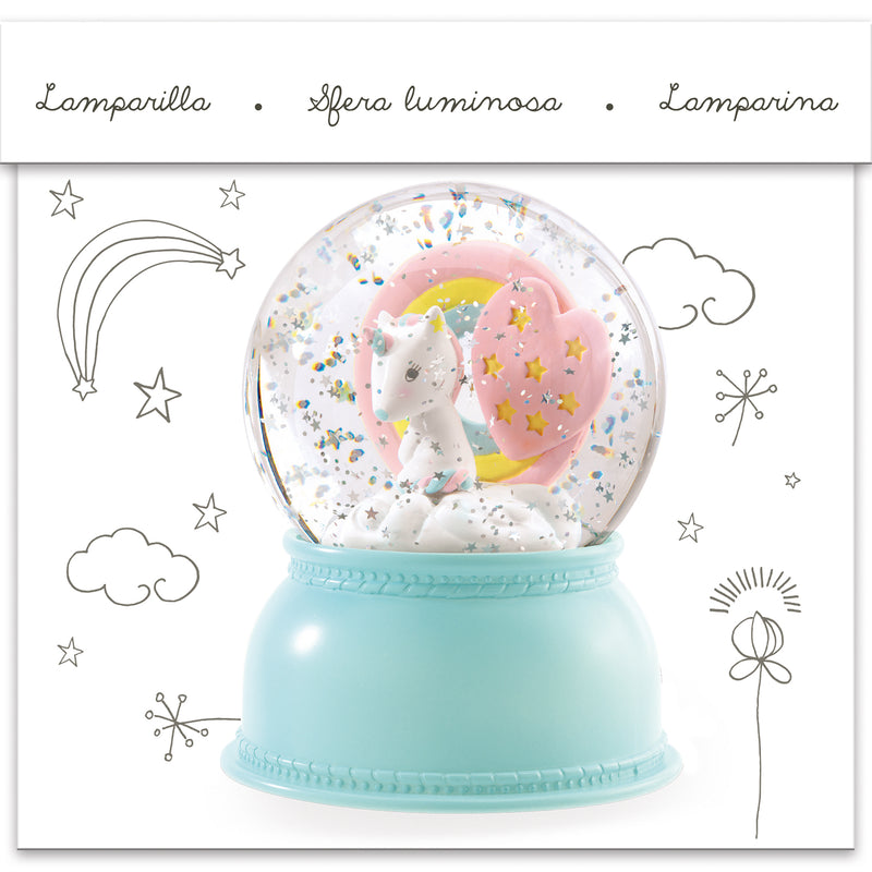 Palla di Neve e Luce Notturna Unicorno - Snowball Nightlight Unicorn