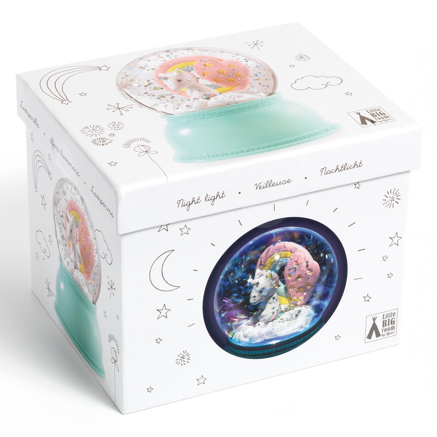 Palla di Neve e Luce Notturna Unicorno - Snowball Nightlight Unicorn