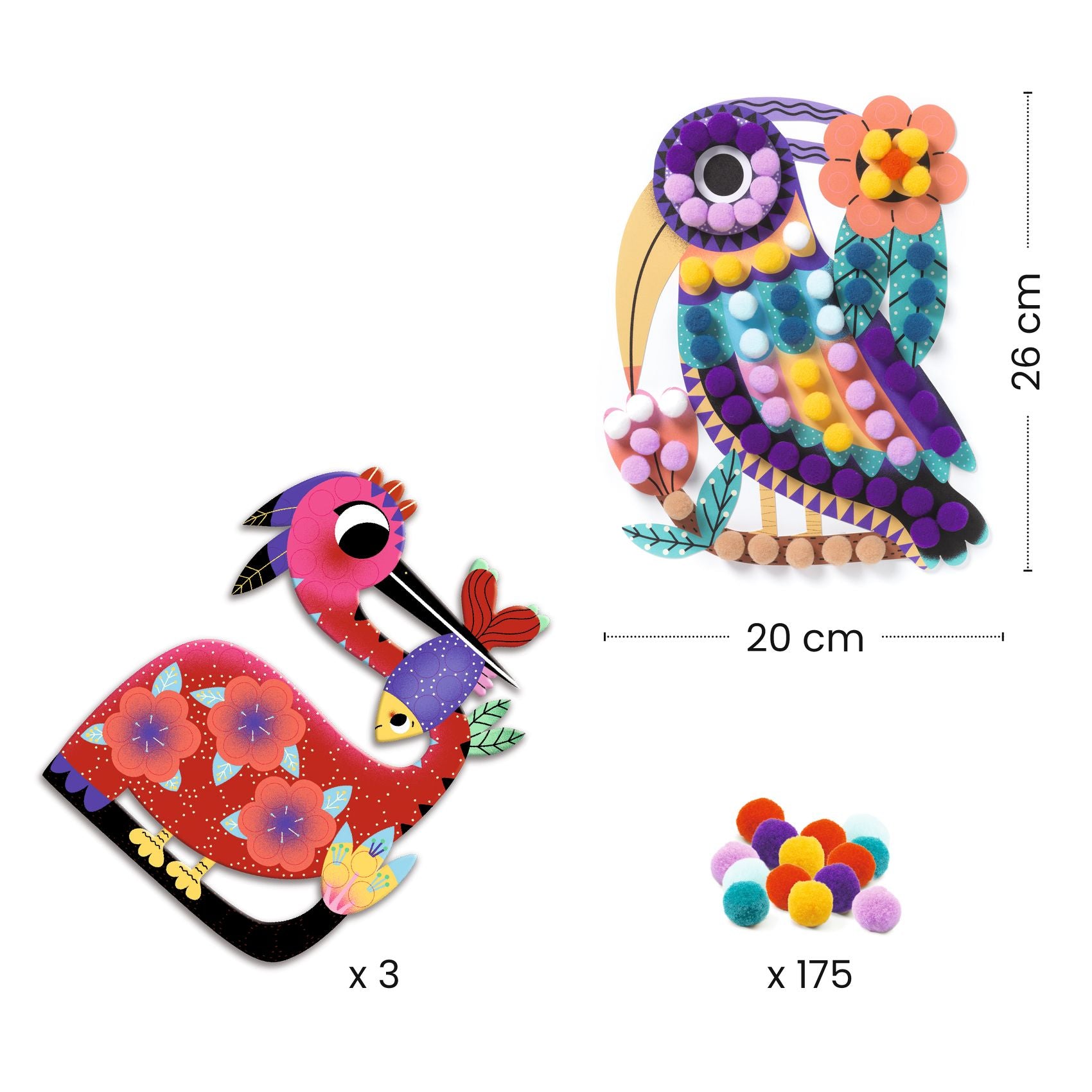 Collage Sagome e Pompon - Shapes and Bobbles Assorted (DJ00070)