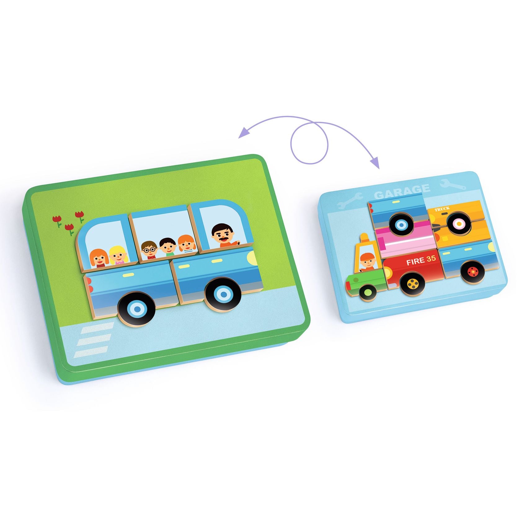 Djeco | Gioco Magnetico Inzebox Vehicles Veicoli | DJ03074