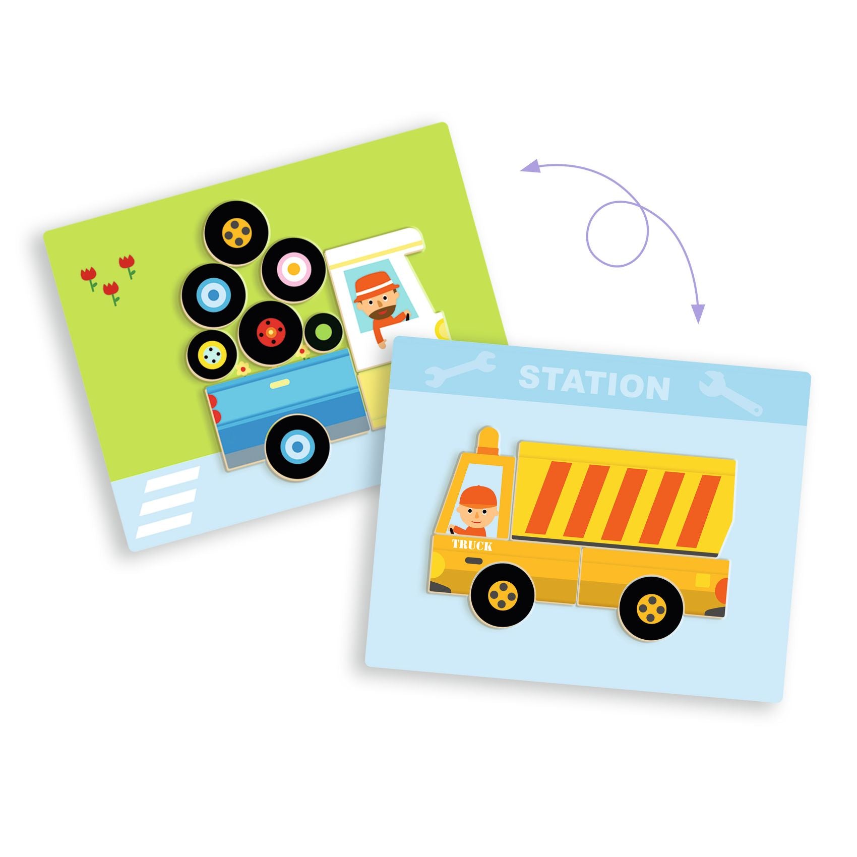 Djeco | Gioco Magnetico Inzebox Vehicles Veicoli | DJ03074