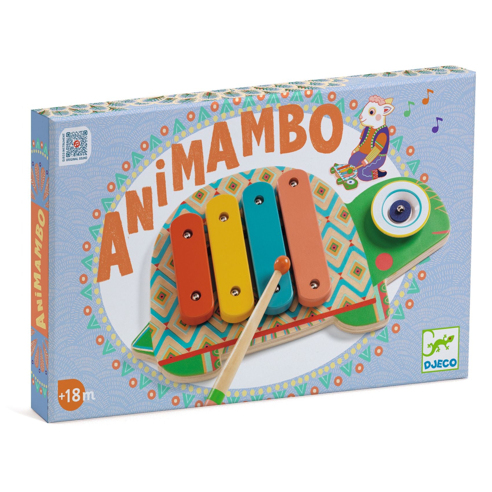 Djeco | Animambo Piatto e Xilofono Tartaruga Cymbal & Xilophone | DJ06034