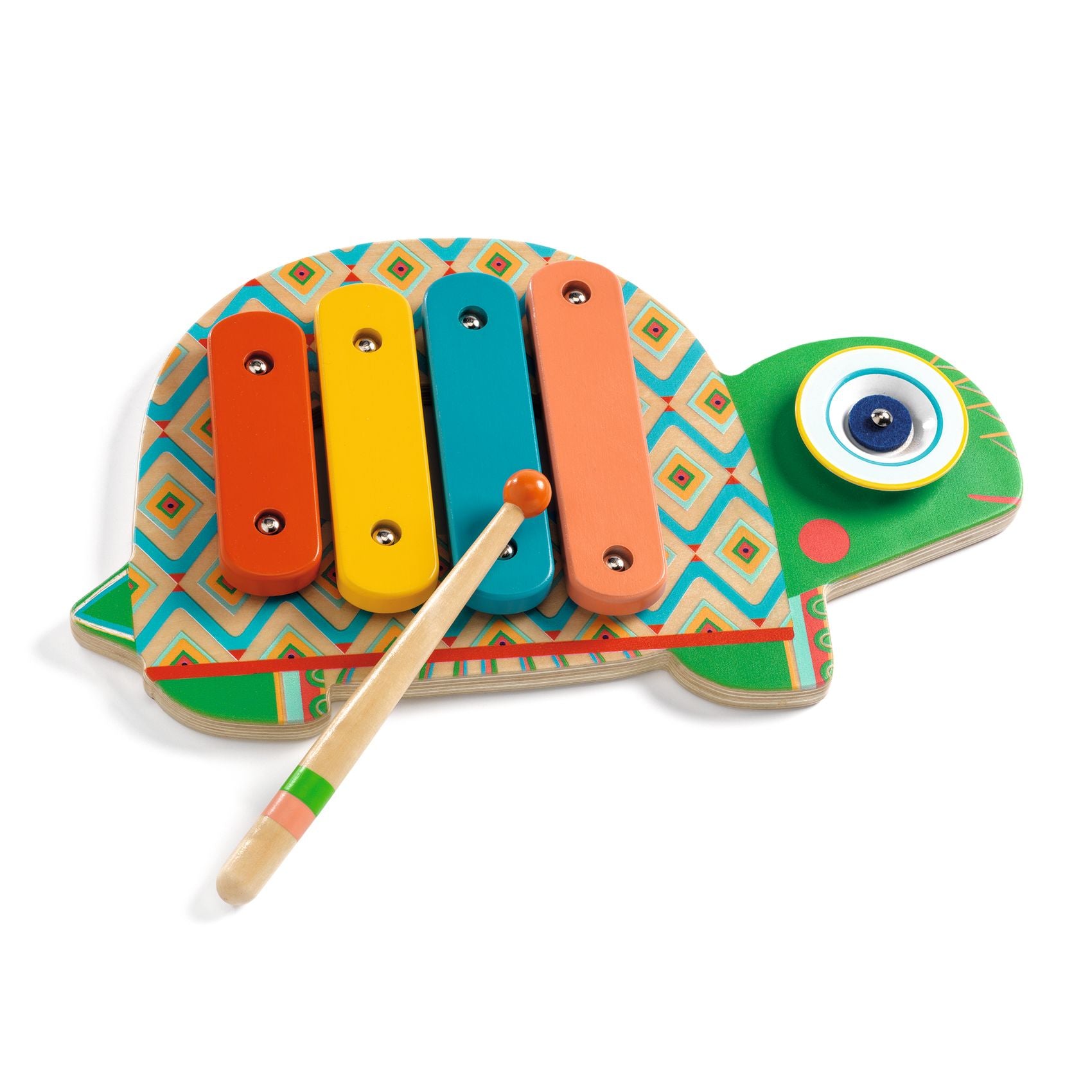 Djeco | Animambo Piatto e Xilofono Tartaruga Cymbal & Xilophone | DJ06034