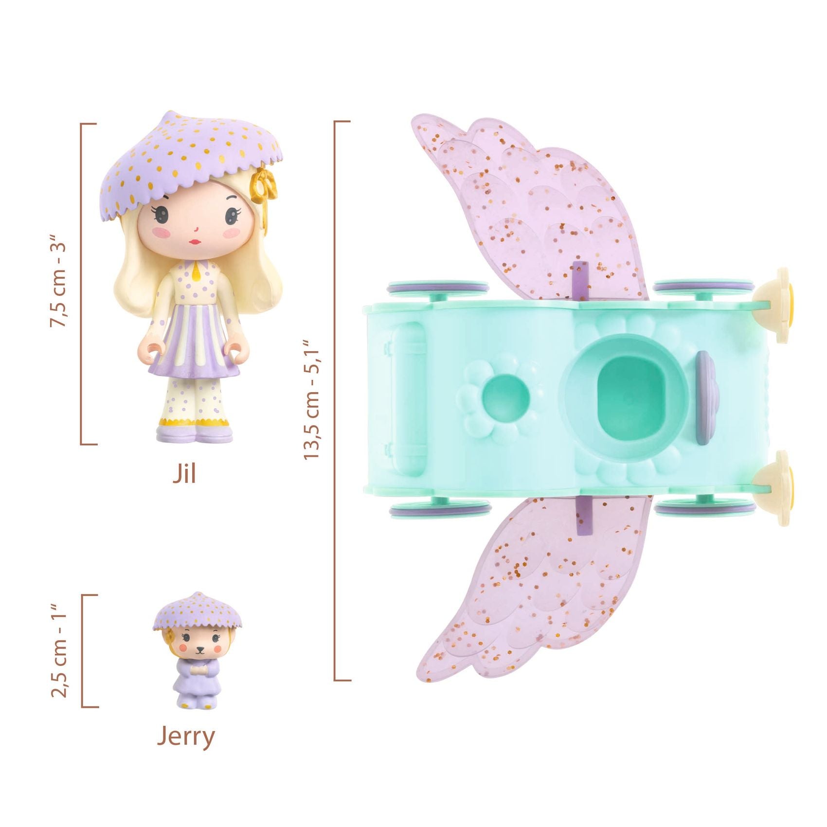 Djeco | Tinyly Jil & Jerry Tinycar Auto Nuvola Volante | DJ06939