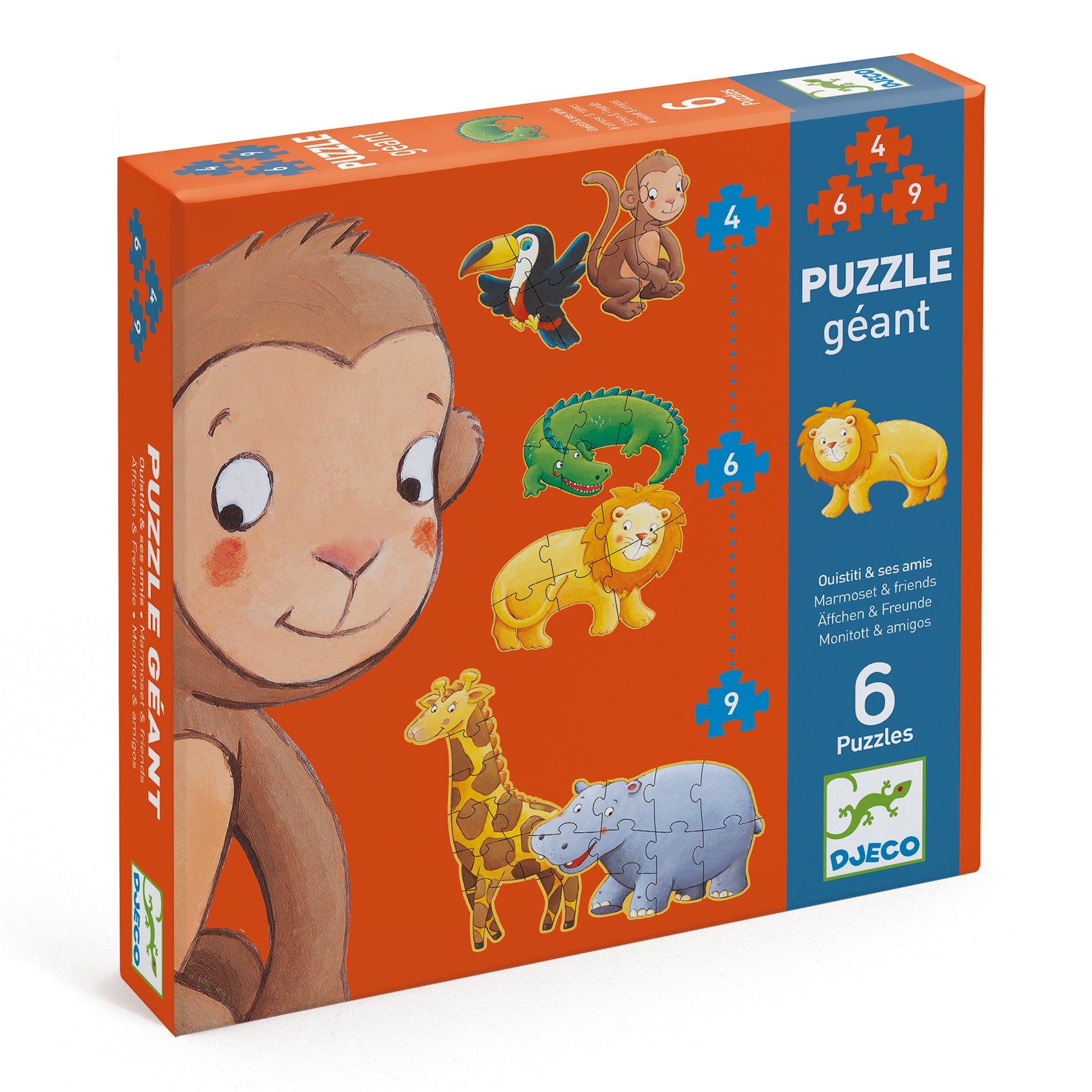Djeco | Puzzle Gigante Marmoset & Friends | DJ07114