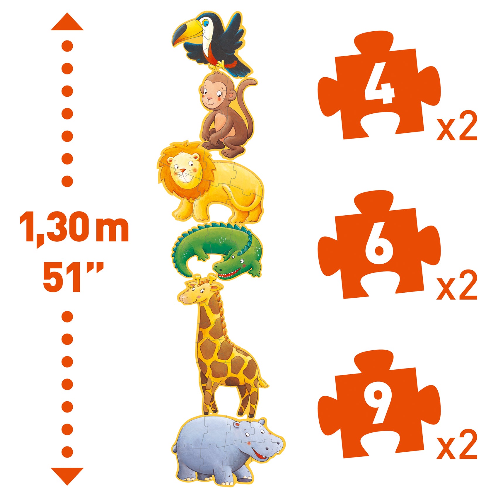 Djeco | Puzzle Gigante Marmoset & Friends | DJ07114