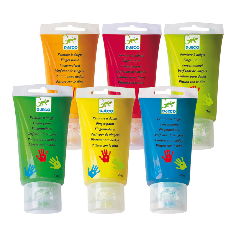 Set 6 Colori a Dita Tubetti da 75 ml