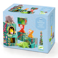 Djeco | Maxi Topanijungle Cubi Impilabili Animali della Giungla | DJ09101