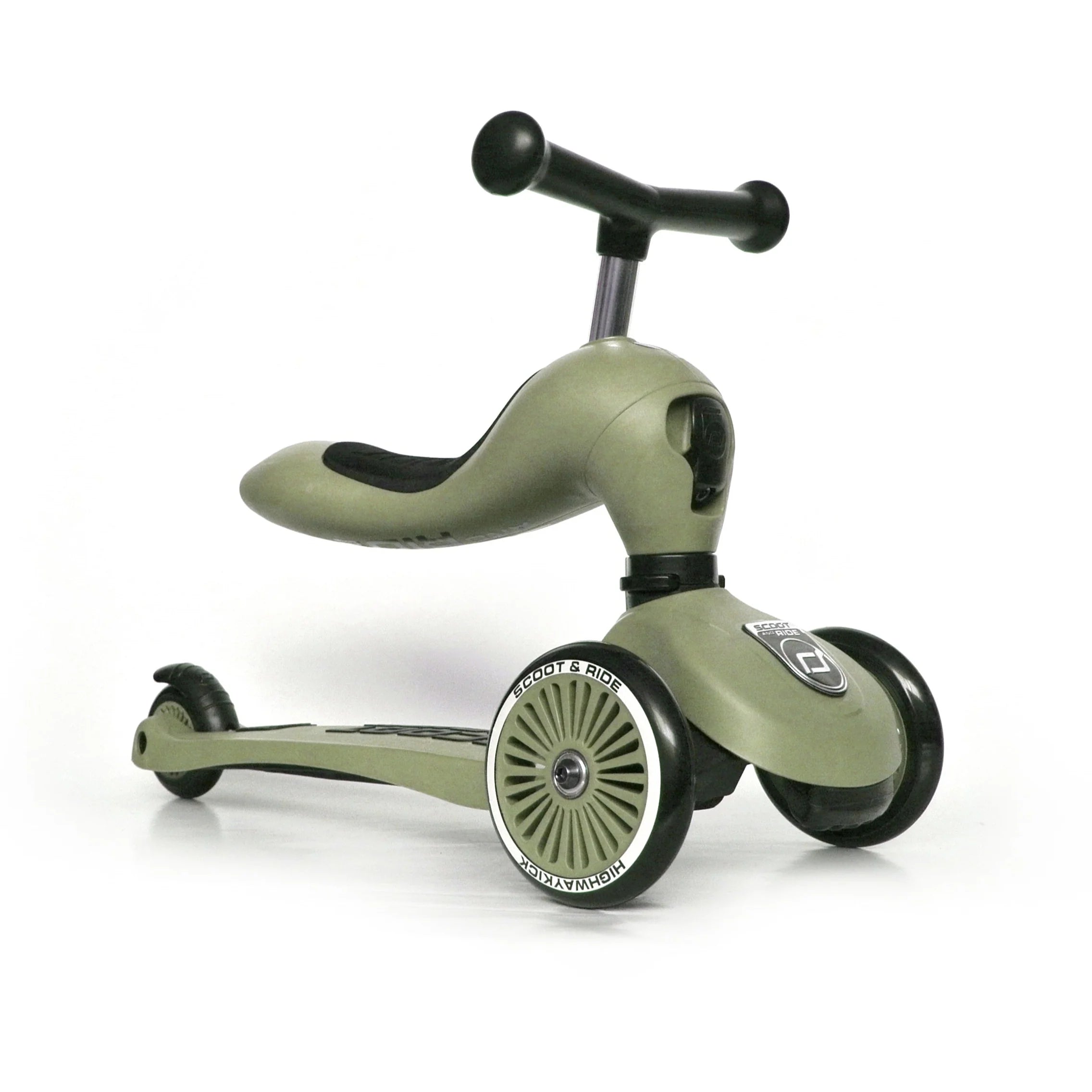 Scoot and Ride | Monopattino 2 in 1 Highwaykick 1 Verde Olive | HIGHWAYKICK1-OLIVE