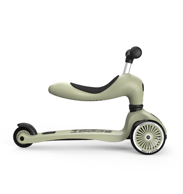 Scoot and Ride | Monopattino 2 in 1 Highwaykick 1 Verde Olive | HIGHWAYKICK1-OLIVE