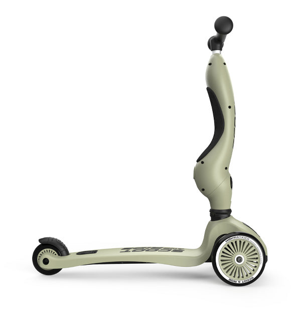 Scoot and Ride | Monopattino 2 in 1 Highwaykick 1 Verde Olive | HIGHWAYKICK1-OLIVE