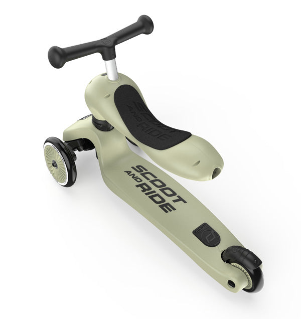 Scoot and Ride | Monopattino 2 in 1 Highwaykick 1 Verde Olive | HIGHWAYKICK1-OLIVE
