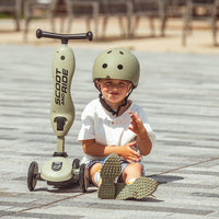 Scoot and Ride | Monopattino 2 in 1 Highwaykick 1 Verde Olive | HIGHWAYKICK1-OLIVE