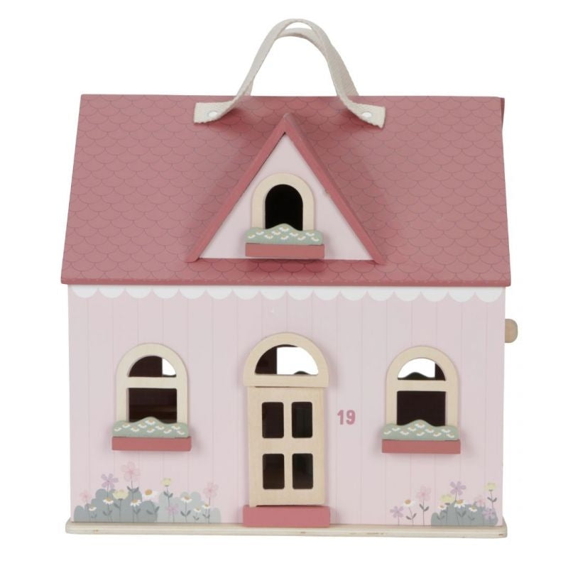 Casa delle Bambole Portatile in Legno  Wooden Portable Dollhouse